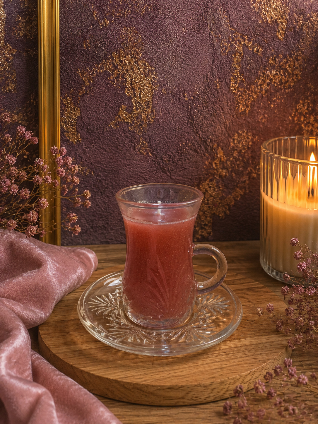 Cannabis Cashmere Thee Gel Kaars