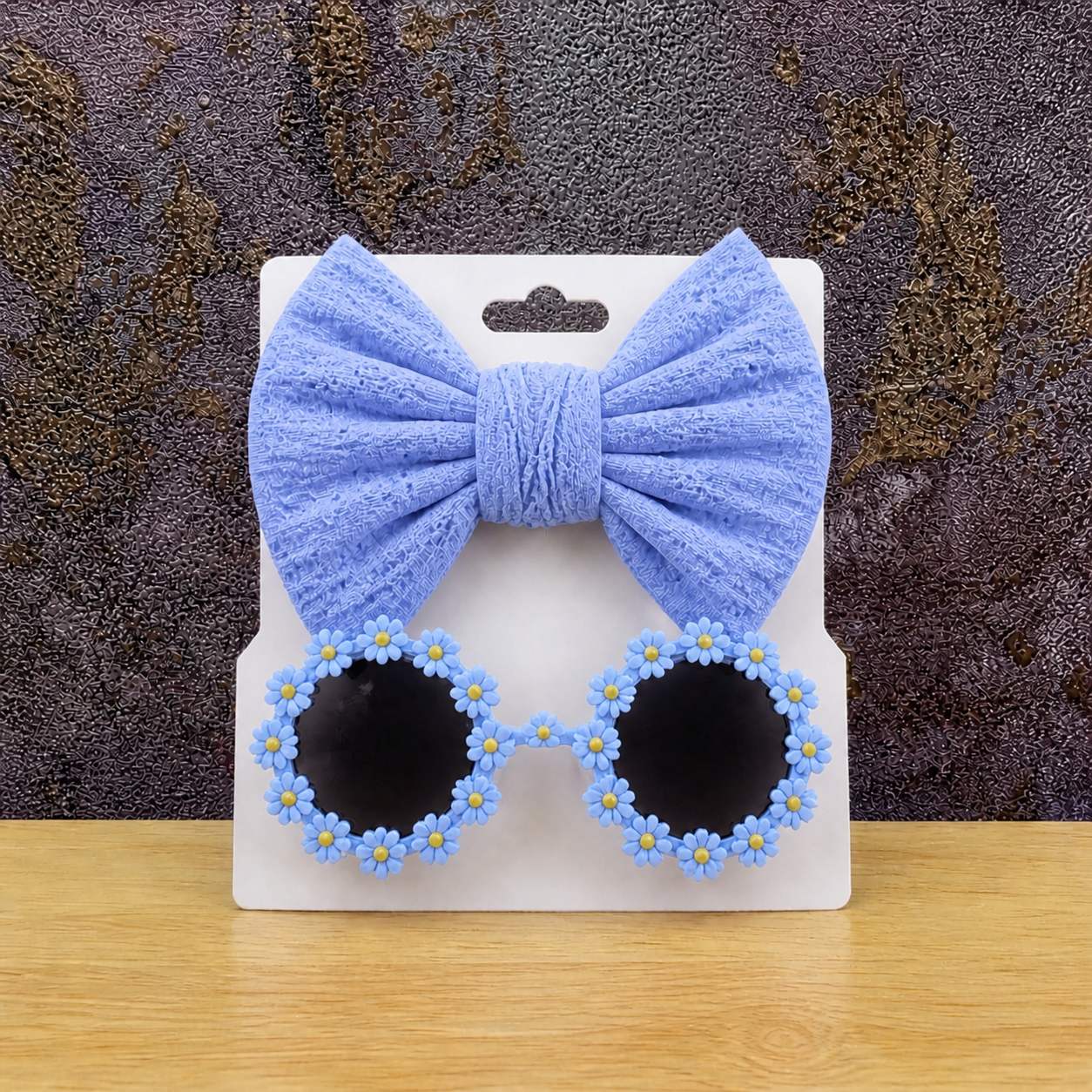 Kinderzonnebril & Haarband Sunshine Blauw
